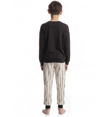 Pijama Infantil Longo Unissex Xadrez - Imagem 3 - Mobile