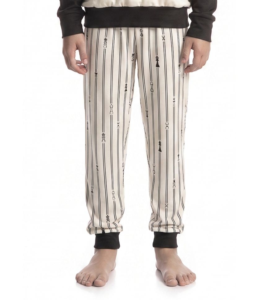 Pijama Infantil Longo Unissex Xadrez - Imagem 5 - Desktop