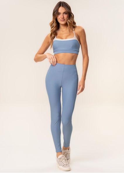 Calça Legging Invisible Slim Shape Dash Vivame Azul - Imagem 1