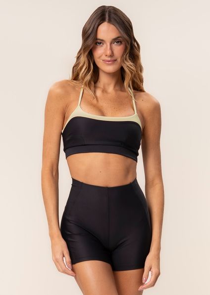 Shorts Curto Invisible Slim Shape Dash Vivame Preto - Imagem 1