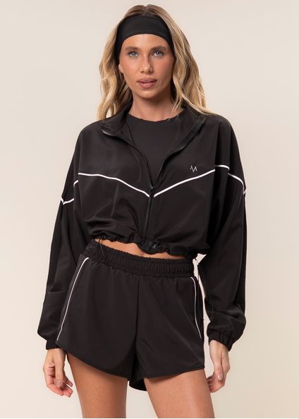 Shorts Duplo Flex Vivame Preto - Imagem 1