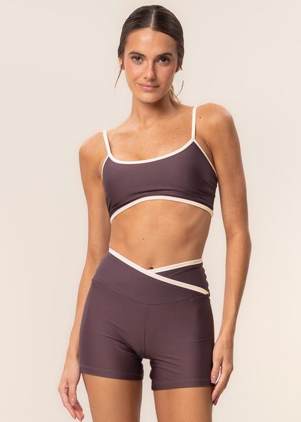 Shorts Curto Wrap Shape Grip Vivame Roxo - Imagem 1