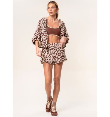 Shorts Duplo Estampado Wild Vivame - Imagem 3 - Mobile