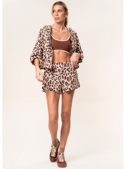 Shorts Duplo Estampado Wild Vivame - Imagem 3 - Desktop