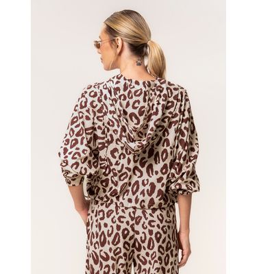 Jaqueta Crop Corta Vento Estampada Wild Vivame - Imagem 2 - Mobile