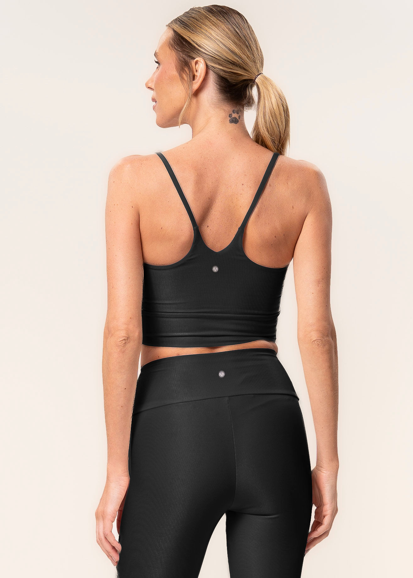 Top Alcinha Nadador Glow Black Vivame Preto - Imagem 2