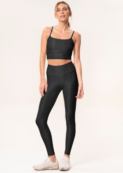 Calça Legging Essential Shape Glow Black Vivame Preto - Imagem 1
