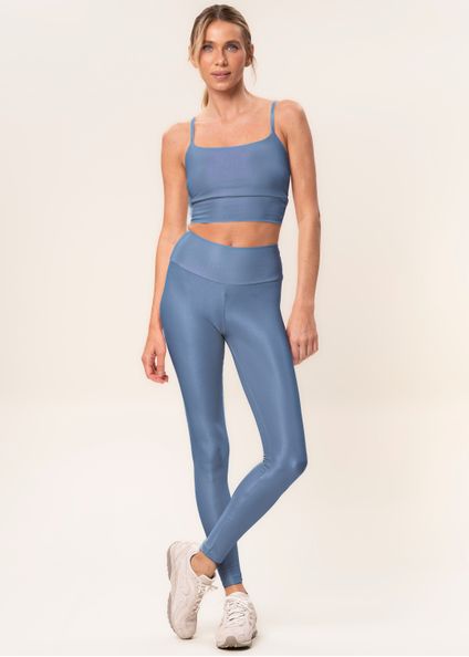 Calça Legging Essential Shape Soft Glow Vivame Azul - Imagem 1