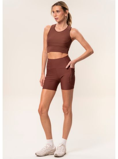Shorts Médio Slim Shape Com 3 Bolsos Elite Color Vivame - Imagem 3 - Desktop