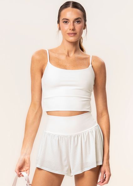 Top Crop Alcinha Daily Vivame Branco - Imagem 1
