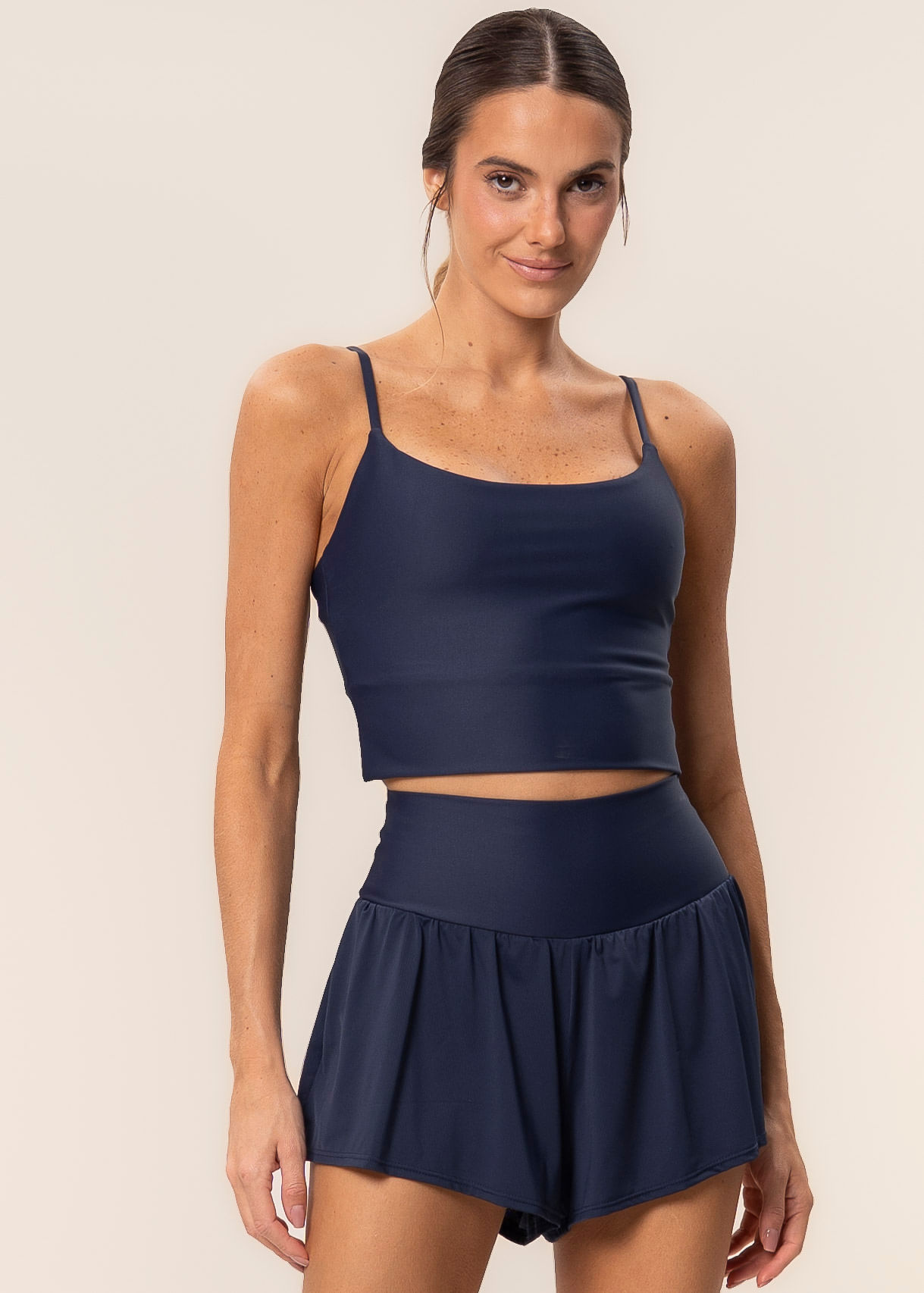Shorts Duplo Daily Vivame Azul-marinho - Imagem 1