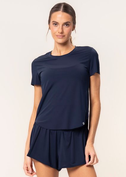 Camiseta Crop Daily Vivame Azul-marinho - Imagem 1