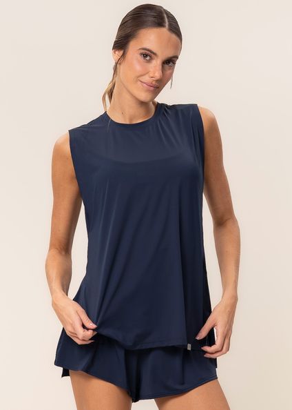 Regata Feminina Daily Vivame Azul-marinho - Imagem 1