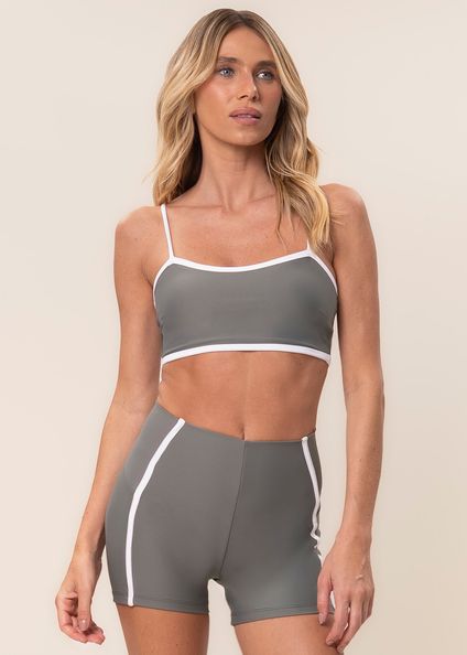 Shorts Curto Curve Invisible Slim Shape Cinza - Imagem 1