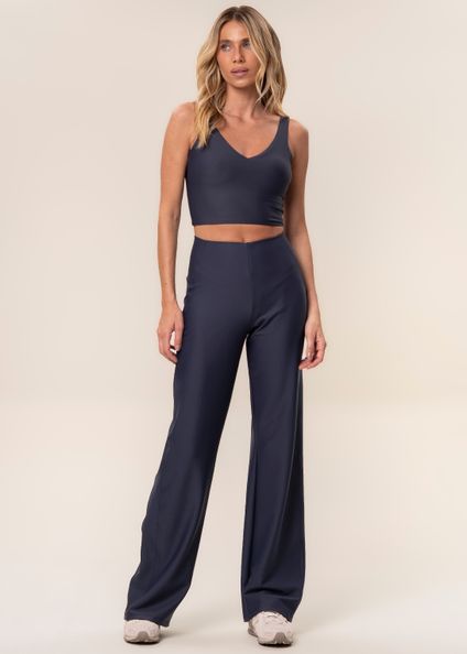 Calça Ampla Invisible Slim Shape Elevate Vivame Azul-marinho - Imagem 1