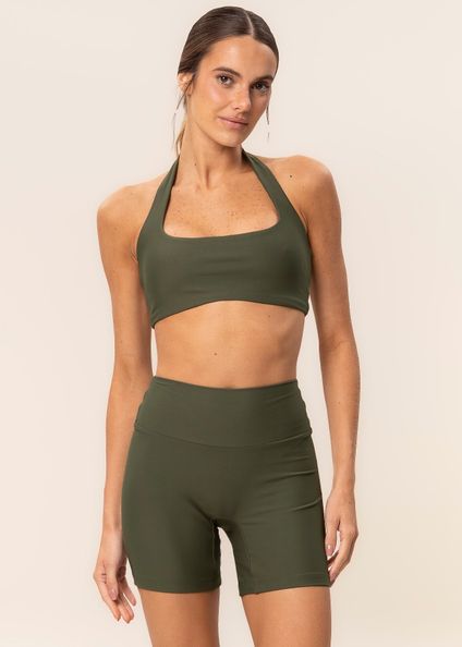 Shorts Médio Seamless Shape Core Vivame Verde - Imagem 1