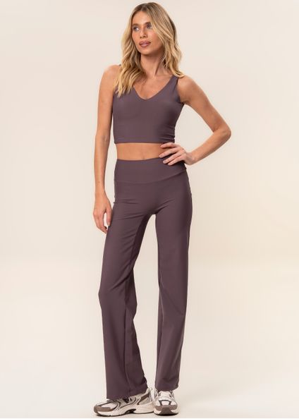 Calça Reta Seamless Shape Core Vivame Roxo - Imagem 1