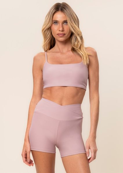 Shorts Curto Wrap Shape Blushed Vivame Rosa-3 - Imagem 1