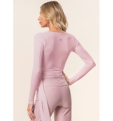 Blusa Transpassada Com Amarre Blushed Vivame - Imagem 2 - Mobile