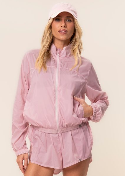 Jaqueta Corta Vento Com Bolsos Blushed Vivame Rosa-3 - Imagem 1