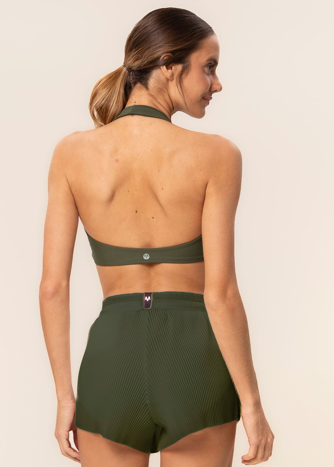 Shorts Plissado Core Vivame Verde - Imagem 2