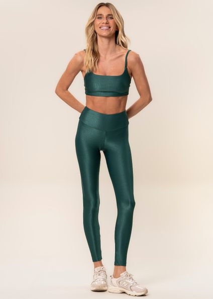 Calça Legging Essential Shape Glow Move Vivame Verde - Imagem 1