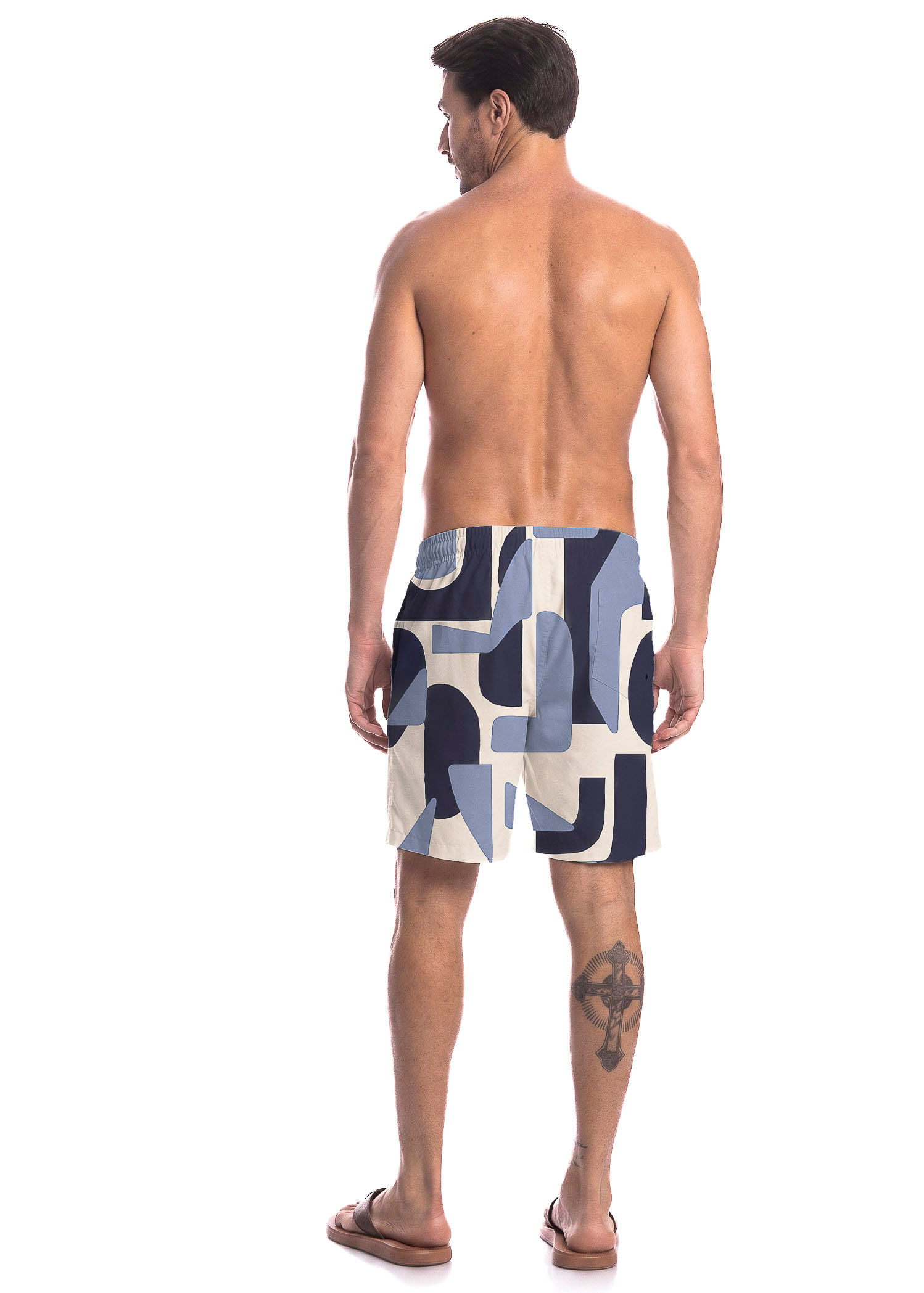 Bermuda Masculina Moacir Índigo Tombini - Imagem 2 - Mobile