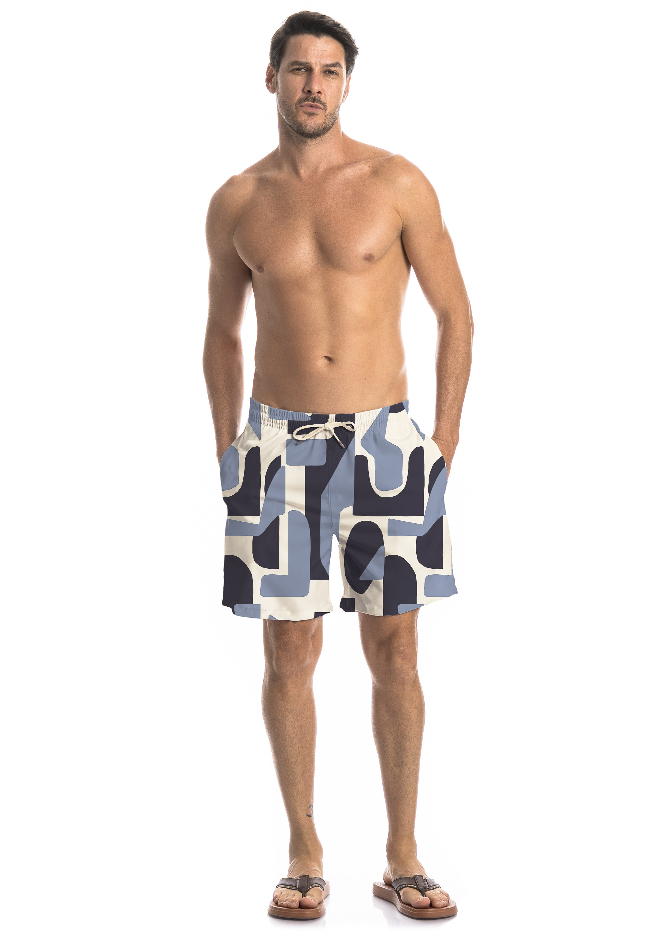 Bermuda Masculina Moacir Índigo Tombini - Imagem 3 - Mobile