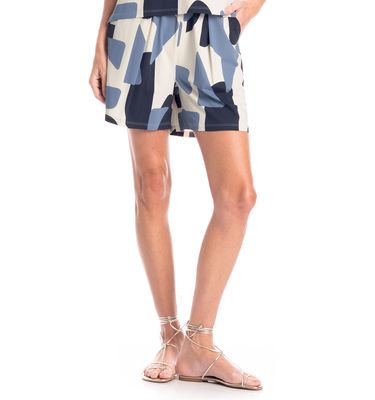Shorts Feminino Com Pregas E Bolso Índigo - Imagem 3 - Mobile