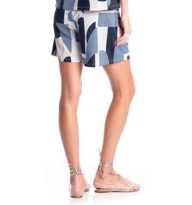 Shorts Feminino Com Pregas E Bolso Índigo - Imagem 4 - Mobile