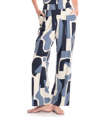Calça Feminina Com Pregas E Bolso Índigo - Imagem 3 - Mobile