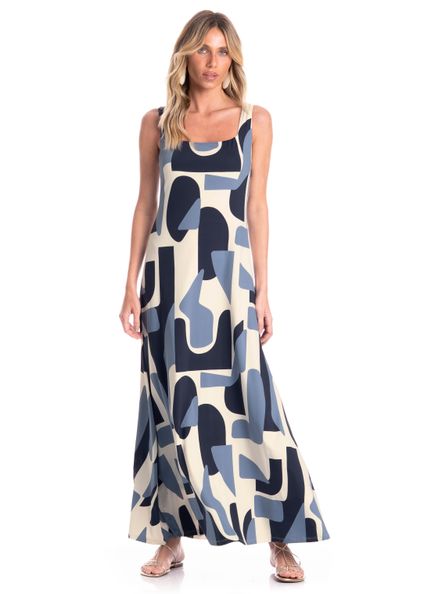 Vestido Feminino Square Índigo Azul-marinho - Imagem 1