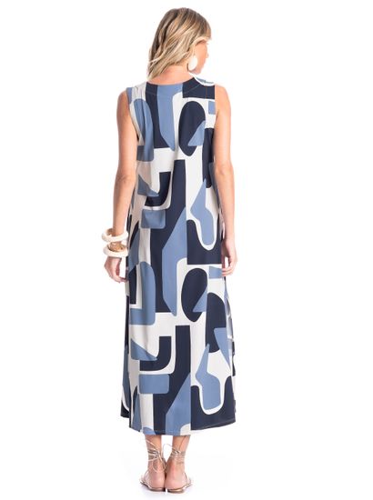 Vestido Feminino Com Bolso Vera Índigo - Imagem 2 - Desktop