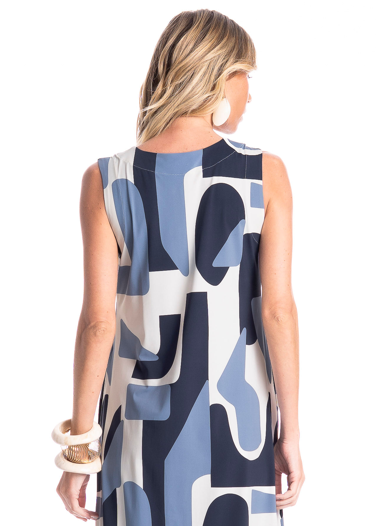 Vestido Feminino Com Bolso Vera Índigo - Imagem 4 - Mobile