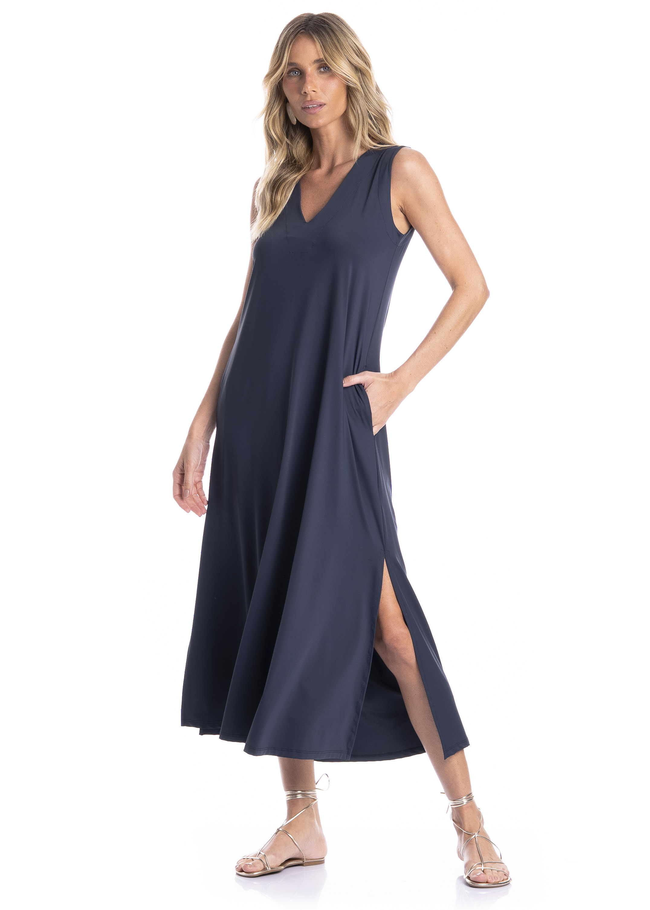 Vestido Com Bolso Vera Breeze - Imagem 1