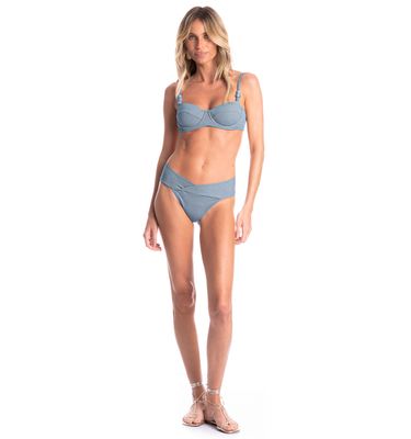 Biquíni Corset Slim Transpassada Média Celeste - Imagem 3 - Mobile