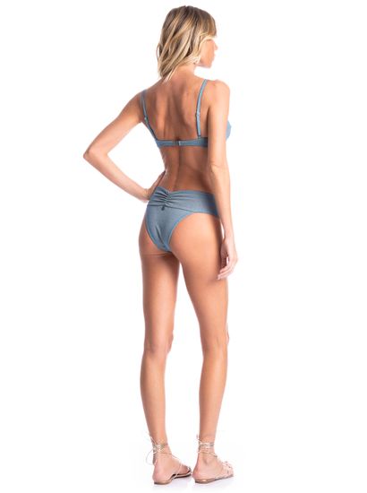 Biquíni Corset Slim Transpassada Média Celeste - Imagem 4 - Desktop