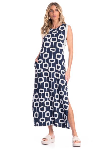 Vestido Feminino Regata Nós Azul-marinho - Imagem 1
