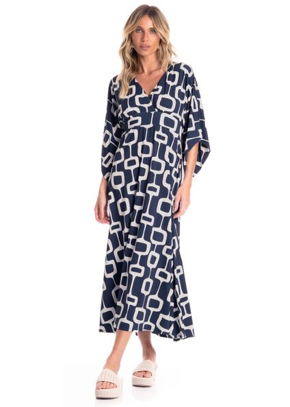 Kaftan Feminino Nós Azul-marinho - Imagem 1