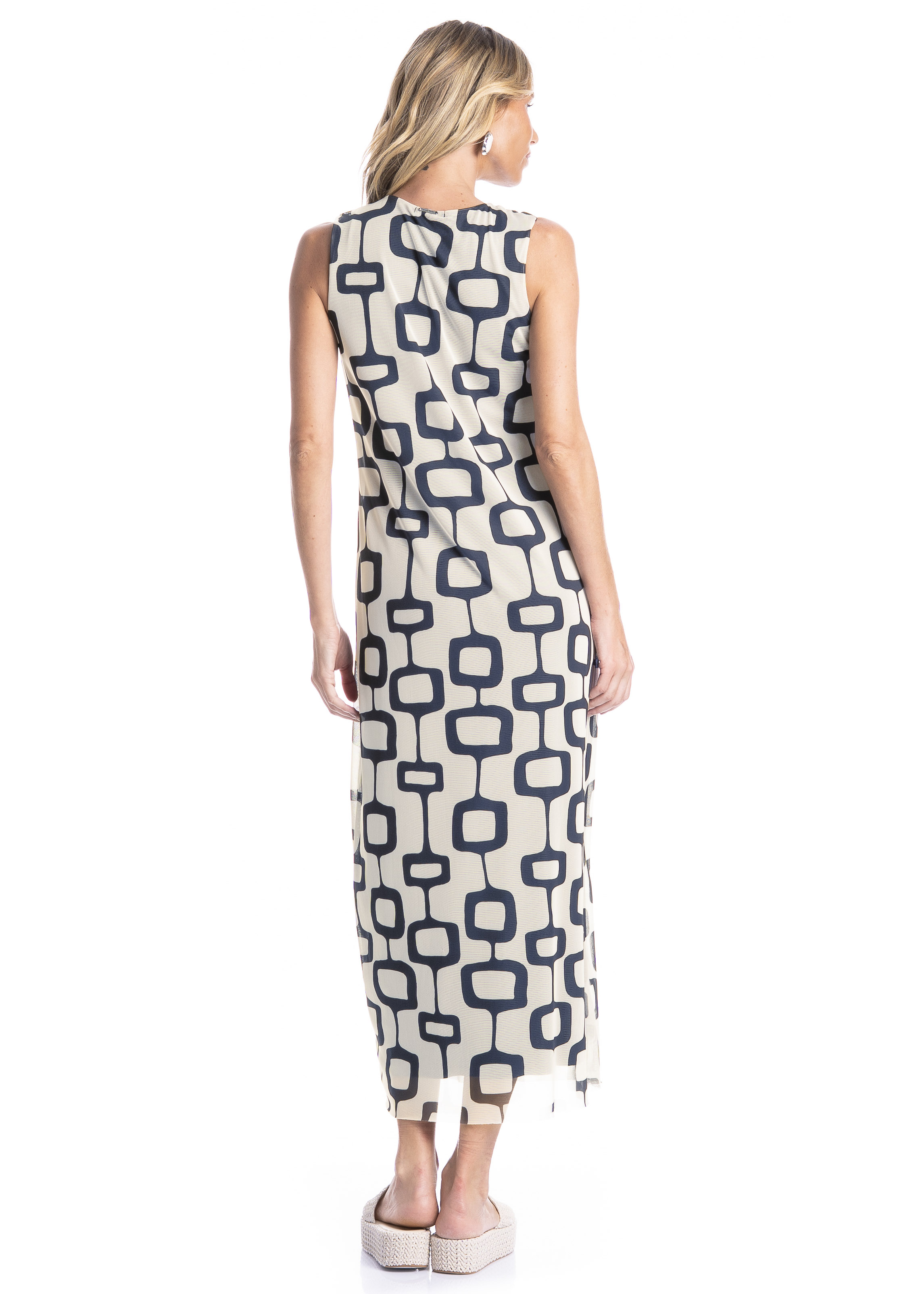 Vestido Regata Feminino Em Tule Nós Branco - Imagem 2