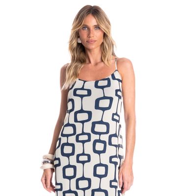 Vestido Feminino Alcinha Costas Cruzadas Nós - Imagem 3 - Mobile