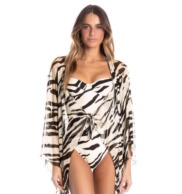 Kaftan De Tule Com Manga Riviera - Imagem 3 - Mobile
