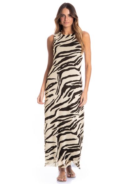Vestido Feminino Em Tule Riviera Branco - Imagem 1