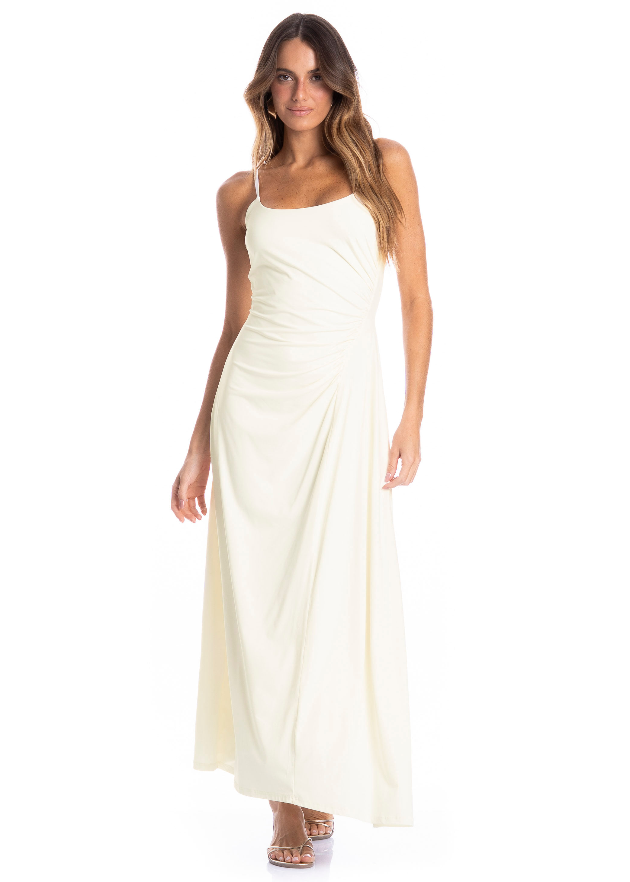 Vestido Feminino Franzido Caribe - Imagem 1