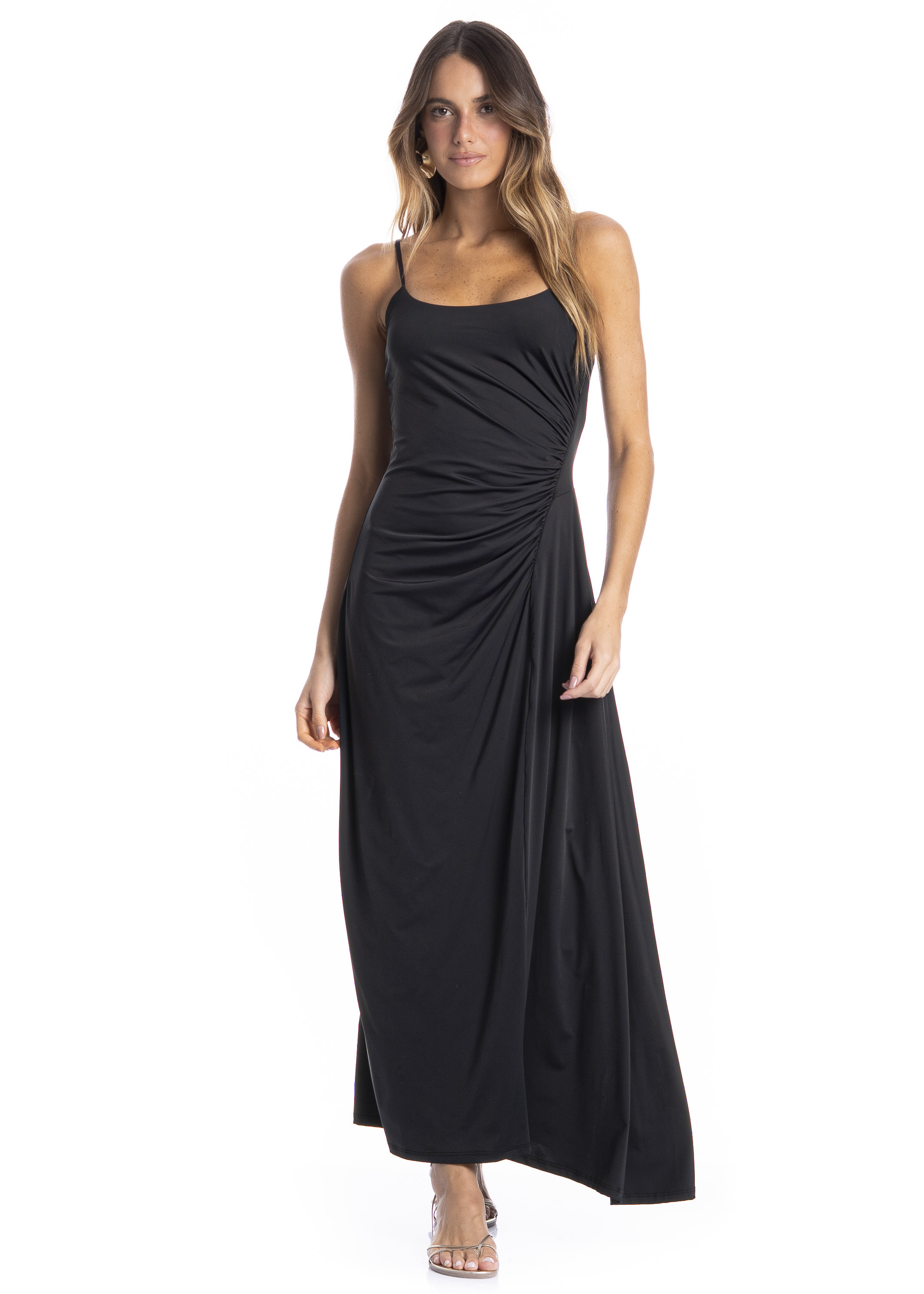 Vestido Feminino Franzido Caribe - Imagem 1