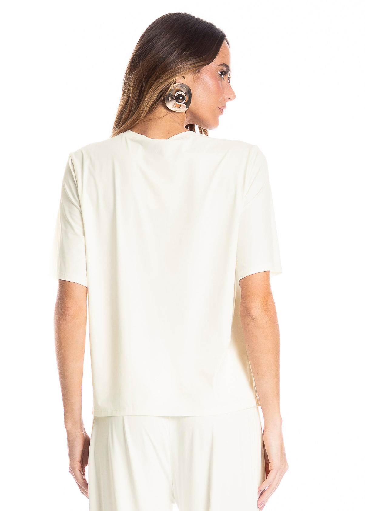 Blusa Ampla Feminina Madrid Branco - Imagem 2
