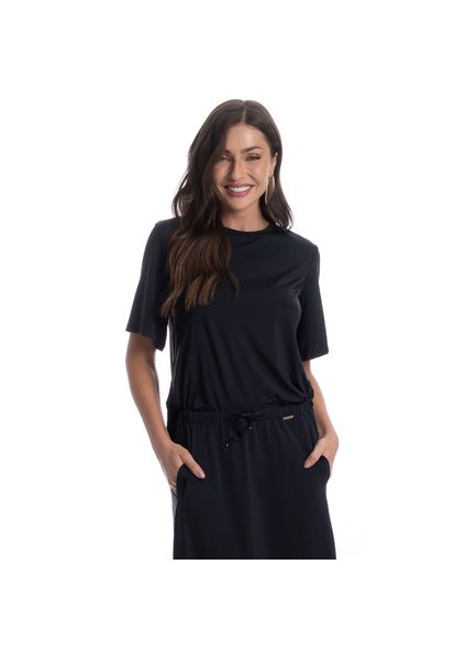 Blusa Ampla Feminina Madrid Preto - Imagem 1