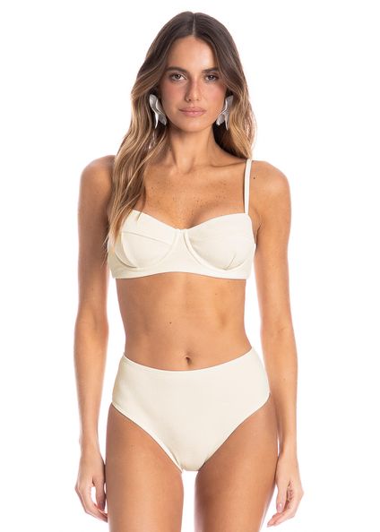 Biquíni Feminino Corset Alta Oásis Branco - Imagem 1