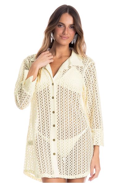 Camisa Feminina Oásis Branco - Imagem 1