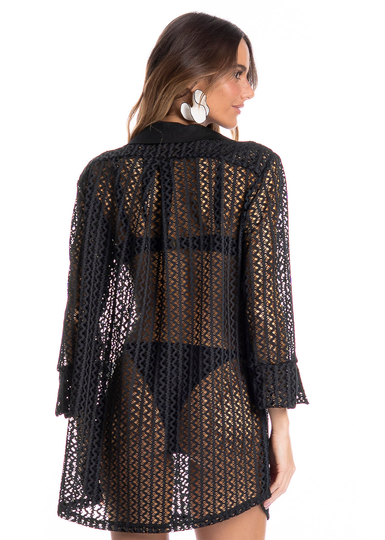 Camisa Feminina Oásis Preto - Imagem 2